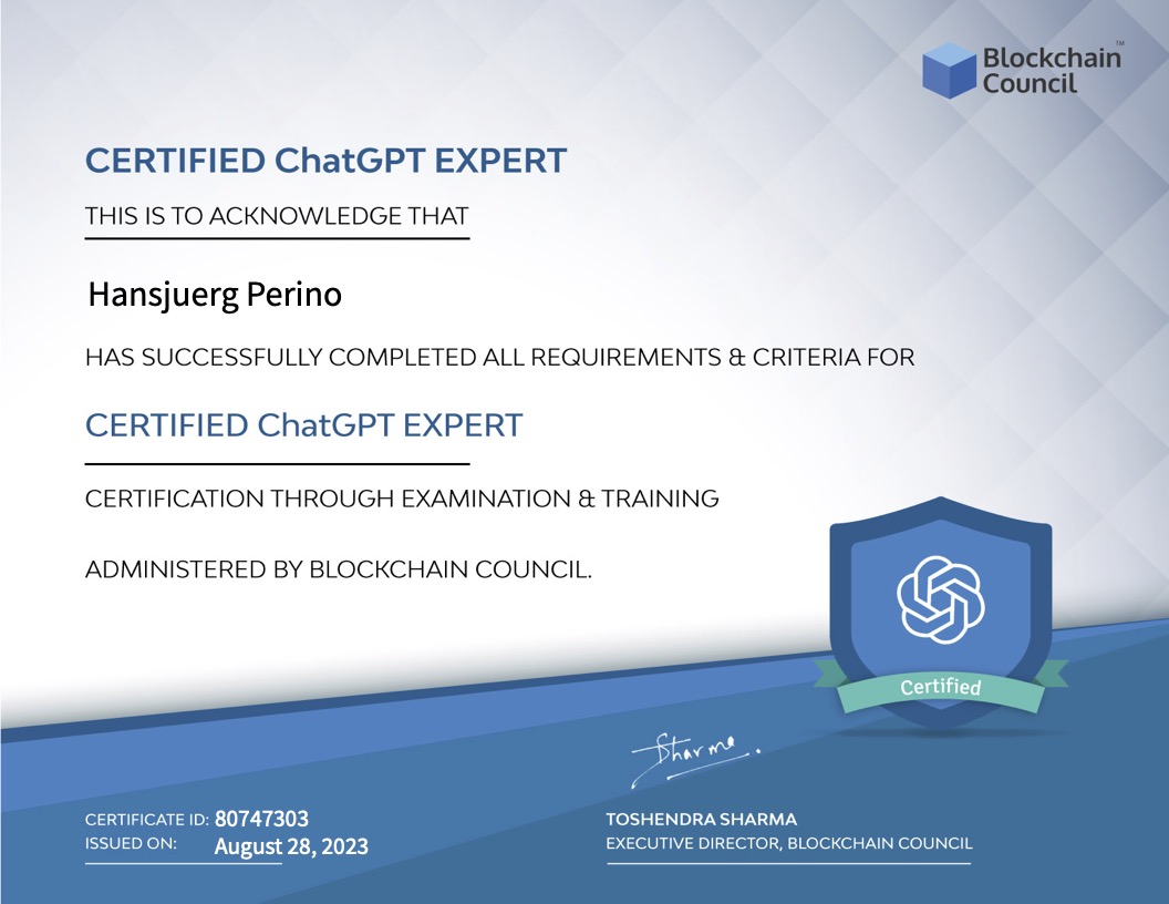certificate chatgpt